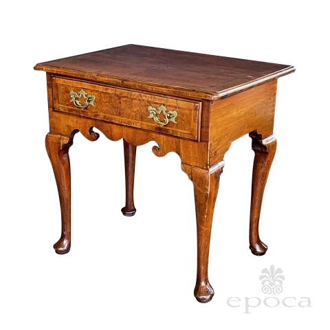 English George II Walnut Single-drawer Lowboy