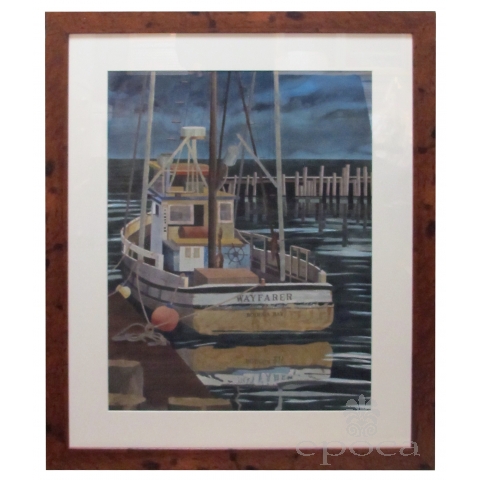 Watercolor on Paper  'Wayfarer, Noyo Harbor, California by Michael Dunlavey